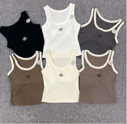 Tees designer t shirt woman LOWE cropped top knits Tankem broidered womens tops sexy sleeveless sport Tee yoga summer tees vests Fitnes 4502ess
