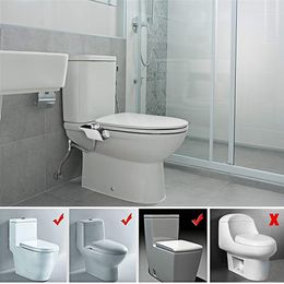 2023 Slim Toilet Seat Hot & Cold Double Nozzle Spiral Adjustable Water Pressure Non-Electric Butt Sprayer With Hose Ass Sprayer