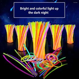 Party Decoration 100 Pieces Plastic Glow Stick Bracelet Portable Single-use Outdoor Concert Glowstick Accessories