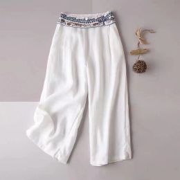 Summer Cargo Pants Sweatpants Women 2023 Wide Leg Pants Retro Straight Trousers Linen Pants Women Streetwear Cargo Pants