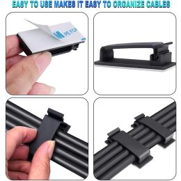 5/10 Pcs Cable Clips Adhesive Cable Organiser Cord Holder Durable Strong Cable Wire Management for Car Office and Home