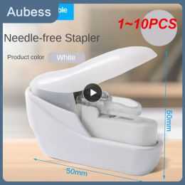 Stapler 1~10PCS No Nails No Staples Stapling Machine Mini Cute Book Stapleless Stapler Paper Stapling Stapler Without Staple Stapler