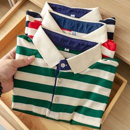 Picking Up Leaks, Encountering Difficulties, Not Seeking New Styles for Men in the Summer of 2021. Fashionable Slim Fit Striped Soul Shirts, POLO Shirts