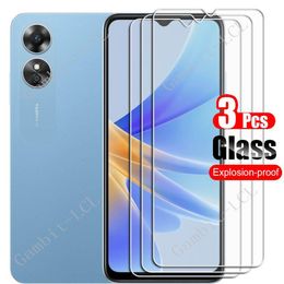 3PCS HD Tempered Glass For OPPO A17 6.56" Protective Film ON OPPOA17 A17K OPPOA17K CPH2477 CPH2471 Screen Protector Cover