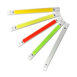 2PCS 120x10mm COB LED Strip Light 3V 4V 5V 6V LED Bulb 5W for DIY LED Lighting Warm White Blue Red Green COB Car LED Strip