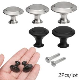 2pcs/lot Furniture Fitting Round Cabinet Knobs Kitchen Cabinet Drawer Pull Handle With Screw Wardrobe Furniture Hardware
