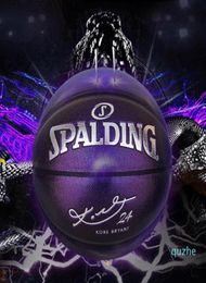 Spalding 24K Black Mamba Merch Commemorative edition basketball ball PU wear resistant ne size 7 Pearl purple7498090