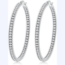 Hoop Huggie Crystal Stainless Steel Earring For Women Hypoallergenic Jewellery Sensitive Ears Large Big Earrings Hoops JewelryHoop4442856