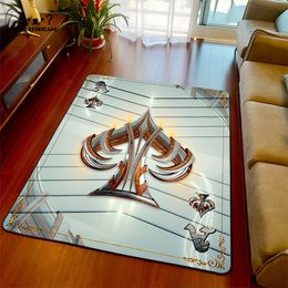 Modern Painting Ace of Spade Card Poker Art Carpet Jack Queen and King Art Living Room Bedroom Area Rug Home Room Floor Mat