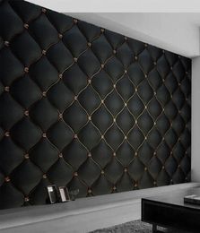 Custom Po Wallpaper 3D Black Luxury Soft Roll Mural Living Room TV Sofa Bedroom Home Decor Wall Paper Papel De Parede Sala 3D2388355