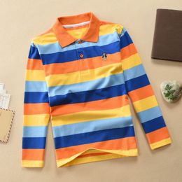 Designer Brand Kids Luxury Polo Shirt Teenage Boys Girls Clothes Kids Striped Polo Shirt Outfits 3-14T Spring Children T-Shirts