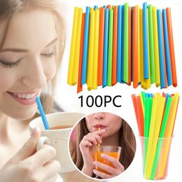 Disposable Cups Straws 100 Multicolor Home Bar Party Cocktail Drink For Cocktails Smoothie Coffee Cereal And Soft Drinks