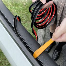 Universal Car Window Sealing Strip Auto Glass Track Gap Protector Trim Bumper Rubber Anti-dust Strip Keep Silent Rainproof 2/4M