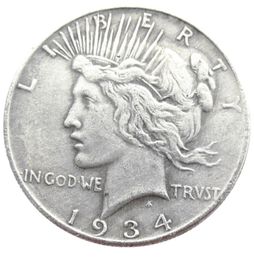 US 1934PSD Peace Dollar craft Silver Plated Copy Coins metal dies manufacturing factory 8244797