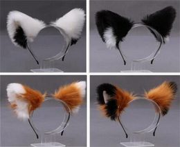 Lolita Cosplay Cat Ears Headband Anime Dance Party Costume Wolf Fox Ear Plush Hairband Girls Kawaii Hair Accessories Props GC15292413357