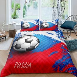 Soccer Football 3D Bedding Set Ball Game Duvet Cover Polyester Quilt Cover Single Double Twin Queen King Gift For Boy Kids