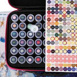 DMC Color Sticker Diamond Painting Suitcase Accessory Storage Tools Tray Organizer Boxes Bead Containers Accessories Embroidery