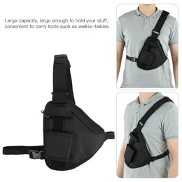 Storage Bags Tactic Chest Bag Multi-pocket Walkie Talkie Caller Triangle Unisex Tactical Waist Pack Vest Zipper Adjustable Camping