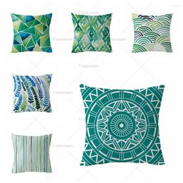 Pillow Turquoise Case Green Decorative Pillows Cover Geometric Home Textile Throw Velvet Pillowcase