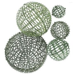 Decorative Flowers 5 Pcs Grass Frame Ball Rack Ball-flower Holder Wedding Ceremony Decorations Balls Arrangement Sphere Party Shelf Topiary