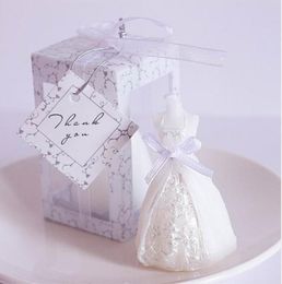 50pcs wedding bride dress candle Favour wedding gifts for guest souvenirs6604004