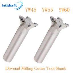 Intlshaft YW45 YW55 YW60 Dovetail Milling Cutter Tool Shank T Grooving Straight Handle YW Degree Internal V Slot Endmill Holder