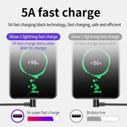 5A USB Type-C Charging Data Cable High Quality Fast Charging Data Cord Phone Gaming Accessories For Xiaomi Huawei Samsung Phone