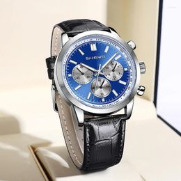 Wristwatches LIGE Fashion Luxury Man Watch Top Brand Casual Sport Leather Quartz Watches Men Waterproof Military Business Clocks Reloj