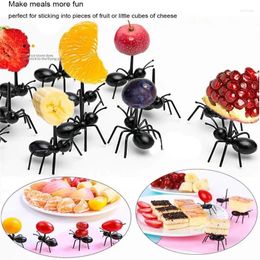 Forks 12 Pcs Bento Accessories Reusable Ant Pick Fruit Toothpicks Kids Mini Party Dessert Fork Cocktail Picks