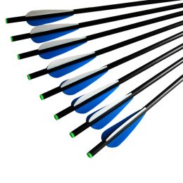 Crossbow Arrows 13/17/20 Inch Fiberglass Arrows Diameter 8.0 mm Tip Archery Hunting Shooting Removable Arrowhead