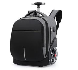 Inch School Trolley Backpack Bag For Teenagers Large Wheels Travel Wheeled On Trave Rolling Luggage Bags7515864