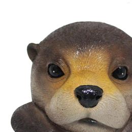 Garden Decorations Pond Floating Otter Head Decor Lifelike Props Outdoor Fake Otters Statue For Pool Aquarium