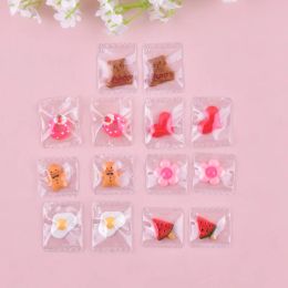 Mix 14/10pcs/pack Heart Bear Egg Cookies Candy Bag Resin Charms Pendant Jewellery Making Craft DIY