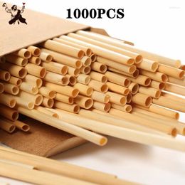 Drinking Straws 1000pcs 20cm Natural Wheat Straw Environment Friendly Degradable Creative Disposable Cold Coffee Juice Small