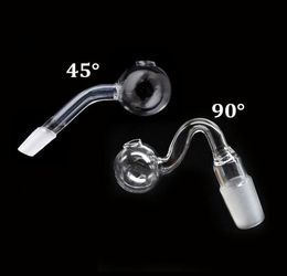 cheapest Glass oil burner pipe thick 10mm 14mm 18mm Male Female pyrex clear oil burner curve water pipe for smoking water bong 45 7292691