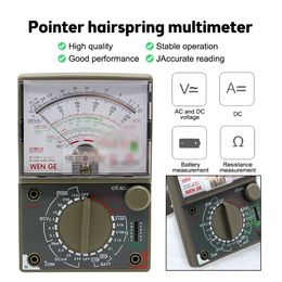 Needle Type Universal Metre Pointer Display AC/DC 1000V Volt-Ammeter Analogue Electrical Multimeters Resistor Tester Tools