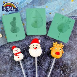 Baking Moulds Santa Claus Hat Shoes Christmas Snowman Model Silicone Mold Candy Chocolate Pudding Cake Decoration Mould