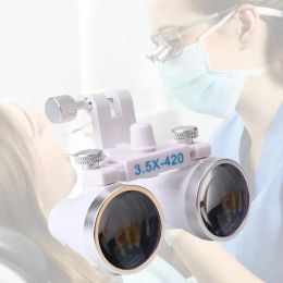 Dental Loupes 2.5X/3.5X of ENT Headlight Binocular Magnifying Glass Dentistry Oral Dentist Tools