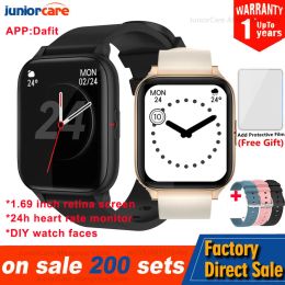 Watches Zero 1.69 Inch Smart Watch Men Heart Rate Monitor IP67 Waterproof Women Smartwatch Fitness Tracker VS P8 Mix