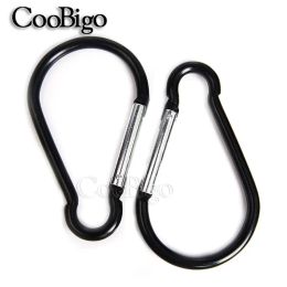 5pcs Carabiner Keychain Alluminum D-ring Buckle Spring Snap Clip Hook for Key Backpack Water Bottle Keyring Dog Collar Accessory