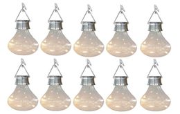 10X Solar Light Bulbs Outdoor Waterproof Garden Camping Hanging LED Light Lamp Bulb Globe Hanging Lights for Home Yard Christmas H4874467