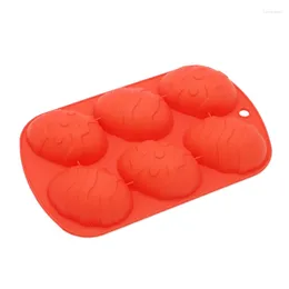 Baking Moulds Random 4 Colours 6 Even Cup Egg Shape Cake Mould Chocolate Mould Bread Ice Cream Tray Cube Silicone Moulds DIY Kitchen Tools