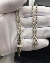 Designer Chrome Pendant Necklace Fashion Trend Hip Hop White Copper Bullet Male Female Generations Hearts Original Lover Gifts Cro3881838