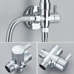 Chrome Shower Faucet Set Rainfall Shower Head Wall Mount Shower Kit System Adjustable Slide Bar with Shelf 3-way Handspray