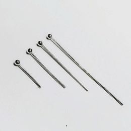 Solid 925 Sterling Headpin Needles with Ball 0.5mm Earring Dangle Pendants DIY Jewellery Findings Accessories 1PC