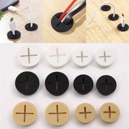 10pcs Cable Cord Grommet Silicone Cable Cover Wire Hole Cover Wire Organiser for Desk Furniture Table Office Computer TV Console