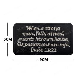 Bible Patch Military Tactical Emblem Decorative Embroidered Patches IN GOD WE TRUST Appliqued Stripes Stickers Hook Loop Chevron