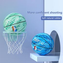 Outdoor Basketball 1 Set Useful Wear Resistant Quick Inflate Sports Gear Youth Indoor-Outdoor Basketball for Kids