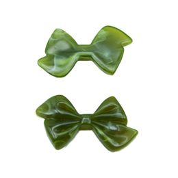 5 Pieces 28 * 50mm Jelly Coloured Acrylic Large Bow with No Holes or Loose Beads DIY Charm Handmade Hair Accessories Materials