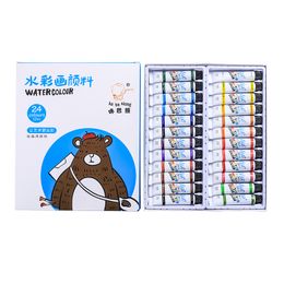 12/24 Color Watercolor Paint Set Beginner Sealed Tube 5ML 12ML Washable Non-toxic Portable Student Art Supplies